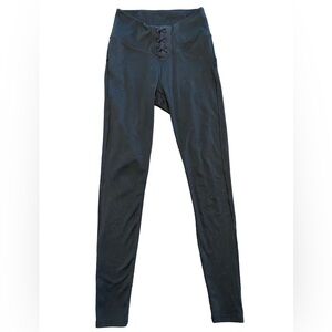 Pink by Victoria’s Secret black corset lace up ultra high waisted leggings XS